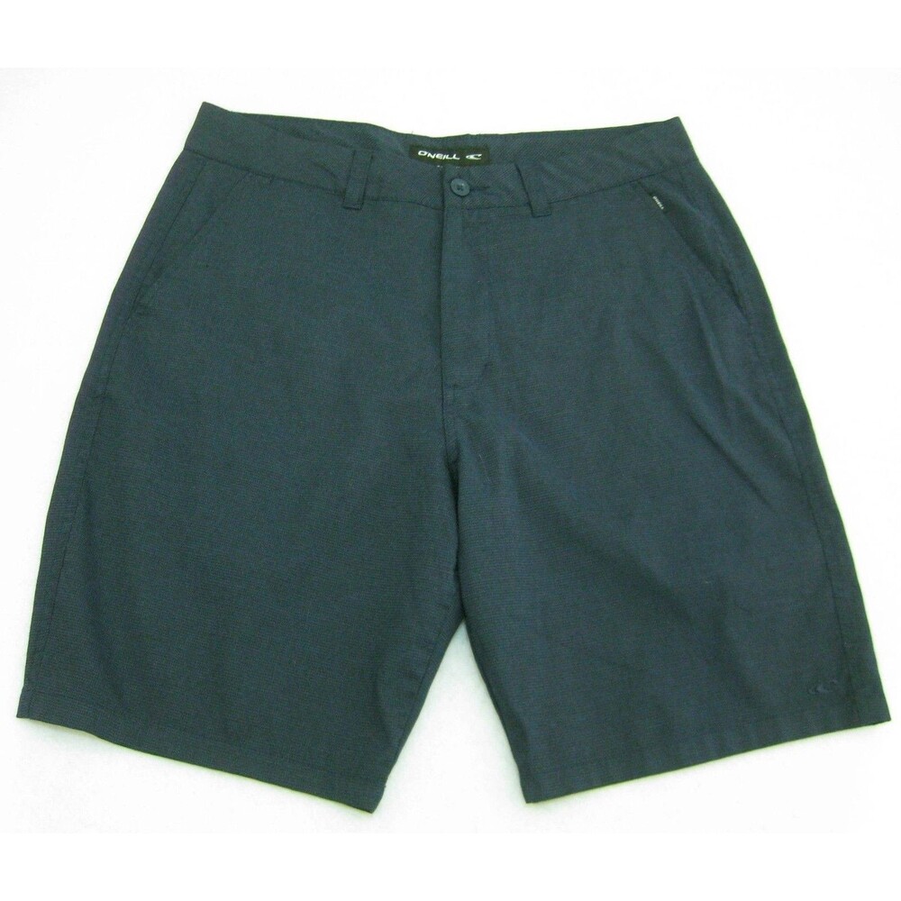 O'Neill Mens Size 36 Navy Blue Chino Casual Walking Shorts 5 Pockets Zipper Fly